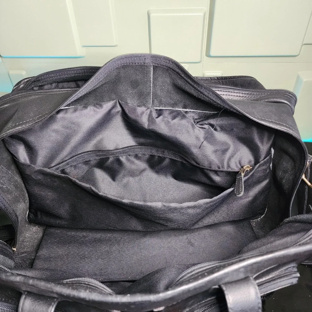 Clava‎ Leather Briefcase Bag Unisex Large Professional Multi-Pocket Excellent